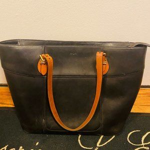 Ralph Lauren Black Leather Tote Bag (SOLD)